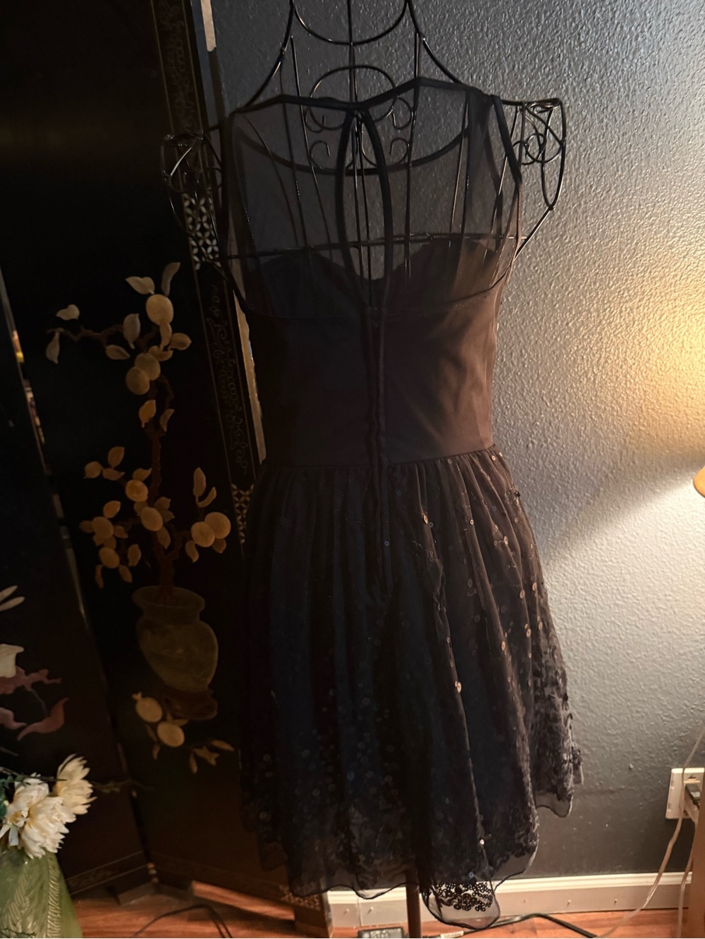 dELiA*s Black Sequin Mesh Mini Dress 3/4